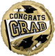 Congrats Grad White Gold 18″ Balloon