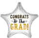 Congrats to the Grad Silver Confetti 19″ Balloon