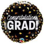 Congratulations Grad Confetti Caps 18″ Foil Balloon by Qualatex from Instaballoons