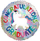 Felicitaciones Graduado Unicornio Globo de 18″