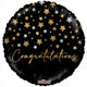 Congratulations Stars Holographic 18″ Balloon