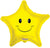 Convergram 18″ Smiley Face Star Balloon