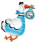 Convergram 36″ Baby Boy Stork Balloon