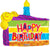 Convergram 36″ Happy Birthday Slice Of Cake Balloon