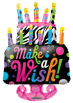 Convergram 36″ Make A Wish Birthday Cake Balloon