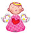 Convergram Baby Angel Pink Balloon 28" Giant Foil Balloon