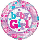Baby Girl 18″ Holographic Balloon