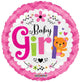 Baby Girl Bear Globo de 18″