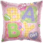 Convergram Baby Girl Big Patchwork Letters 18″ Balloon