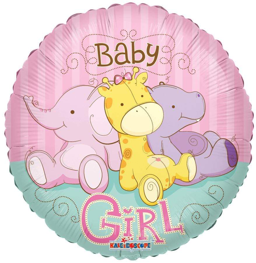 Baby Girl Jungle Animals 18″ Balloon – instaballoons Wholesale