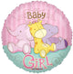 Baby Girl Jungle Animals 18″ Balloon