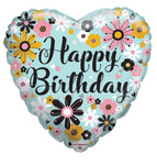 Convergram Birthday Flowers 18″ Balloon