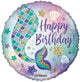 Birthday Mermaid 18″ Holographic Balloon