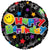 Convergram Birthday Smiley Black 18″ Balloon