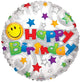 Birthday Smiley White 18″ Balloon