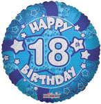 Convergram Blue Happy 18th Birthday 18″ Balloon