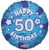 Convergram Blue Happy 50th Birthday 18″ Balloon