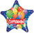 Convergram Congrats Festive 18″ Star Balloon