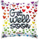 Get Well Hearts Globo Holográfico de 18″