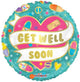 Get Well Soon 18″ Gold Hearts Balloon