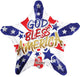 God Bless America 18″ Globo Estrella