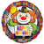Convergram Happy Birthday 18″ Clown Prismatic Balloon