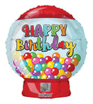 Convergram Happy Birthday Bubble Gum Machine 18″ Balloon