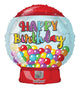 Feliz cumpleaños Bubble Gum Machine 18″ Globo