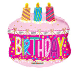 Convergram Happy Birthday Cake With Candles 20″ Balloon