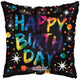 Feliz Cumpleaños Colorido Tie-Dye 18″ Globo Foil