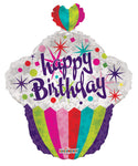 Convergram Happy Birthday Cupcake 18″ Balloon