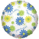 Feliz Cumpleaños Flores 18″ Globo Redondo Vista Clara