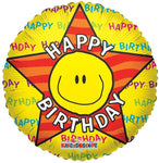 Happy Birthday Smiley 18″ Balloon