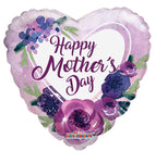 Convergram Happy Mother's Day Violet Flowers 18″ Balloon
