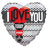 Convergram I Love You 18″ Holographic Balloon