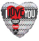 I Love You 18″ Holographic Balloon