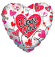 I Love You Connected Hearts 18″ Clear View Balloon