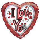 Convergram I Love You Contemporary Letters 18″ Holographic Balloon