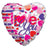 I Love You Floating Hearts 18″ Clear View Balloon