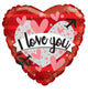 I Love You Heart & Banner 18″ Holographic Balloon