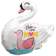 Te Amo Mamá Swan &amp; Cygnet Globo 28″