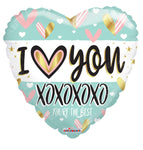 Convergram I ❤ You Turquoise 18″ Balloon