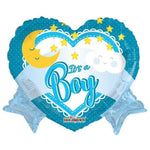 Convergram It's a Boy 18″ New Baby Heart Shape Balloon