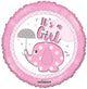 It's A Girl Elephant with Umbrella 18″ Balloon