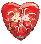 Globo Love Bunnies Corazón 18″