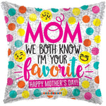 Mom Smilies 18″ Holographic Balloon