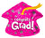 Convergram Mylar & Foil 18″ Pink Graduation Congrats Grad! Cap Balloon
