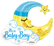 Convergram Mylar & Foil 36″ It's a Baby Boy Moon Balloon