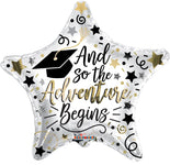 Convergram Mylar & Foil And So The Adventure Begins Graduation 18″ Balloon