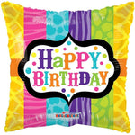 Convergram Mylar & Foil Animal Print Birthday 18″ Balloon